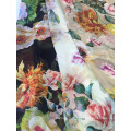 Tissu de robe en mousseline de soie 100% polyester imprimé Galaxy Colorfu